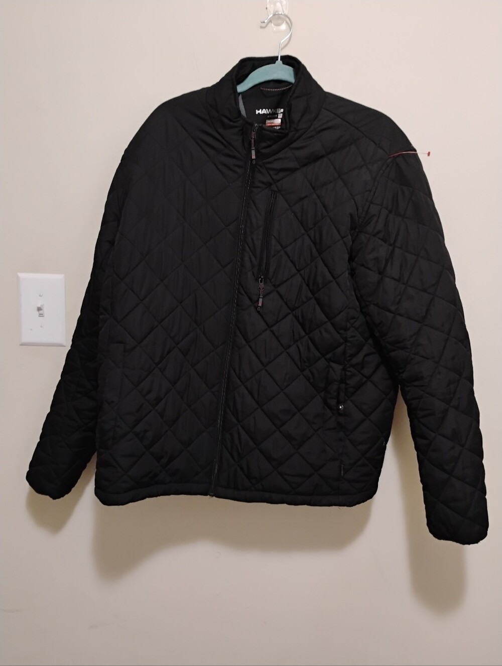 Hawke & Co Women's Quilted Lined Zippered Packable Black Jacket Size XLarge